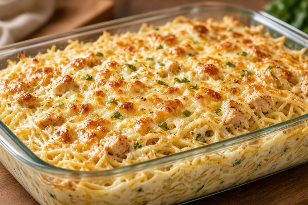 Chicken spaghetti casserole