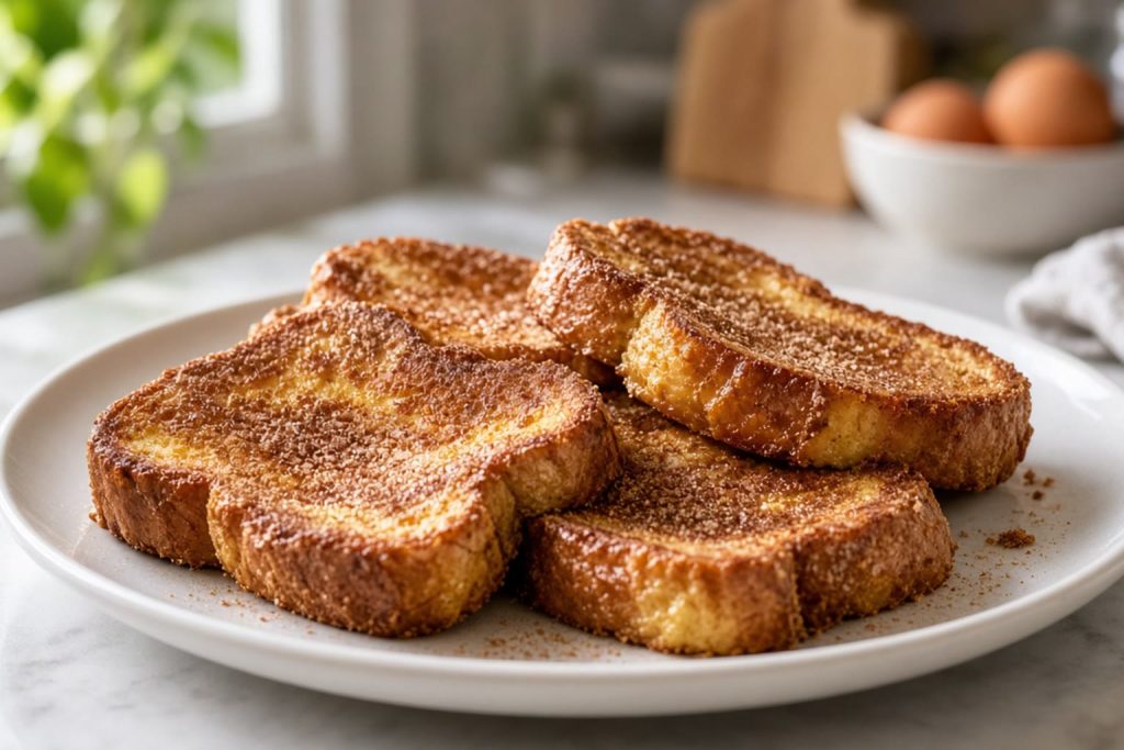 Cinnamon French toast on a plate