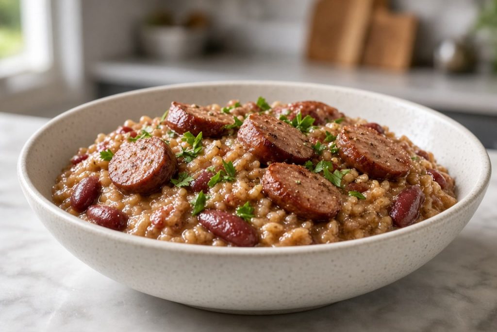 Bowl of red beans and rice