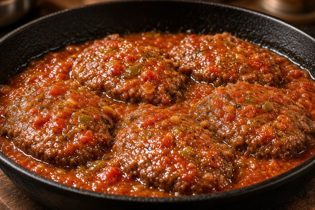 Swiss steak in tomato gravy